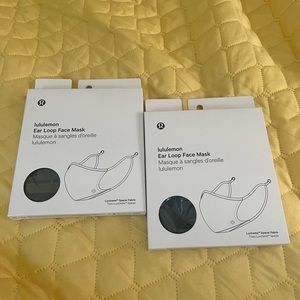 Set of 2 Lululemon Ear Loop Face Mask: Dark Olive Luxtreme (New In Box)
